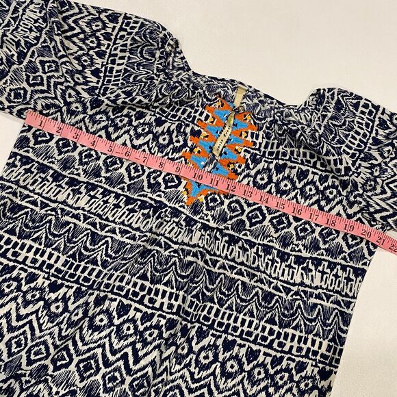 Uncle Frank Ivy Jane Boho Tunic Dress Navy Multicolor Print Women’s Medium - Picture 4 of 4